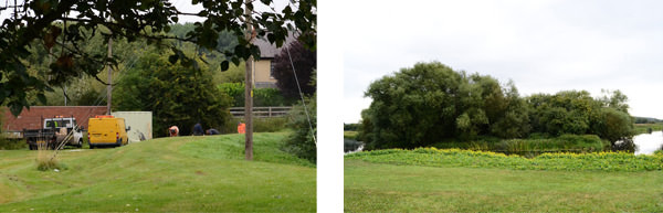 The Environment Agency on site for the summer repointing the Medieval bridge over the Soar. Devil’s island, a 3/4 acre island of significance in the Civil War battle of Cotes bridge, which me and the kids cleared last winter, but is now 7 foot high with nettles.