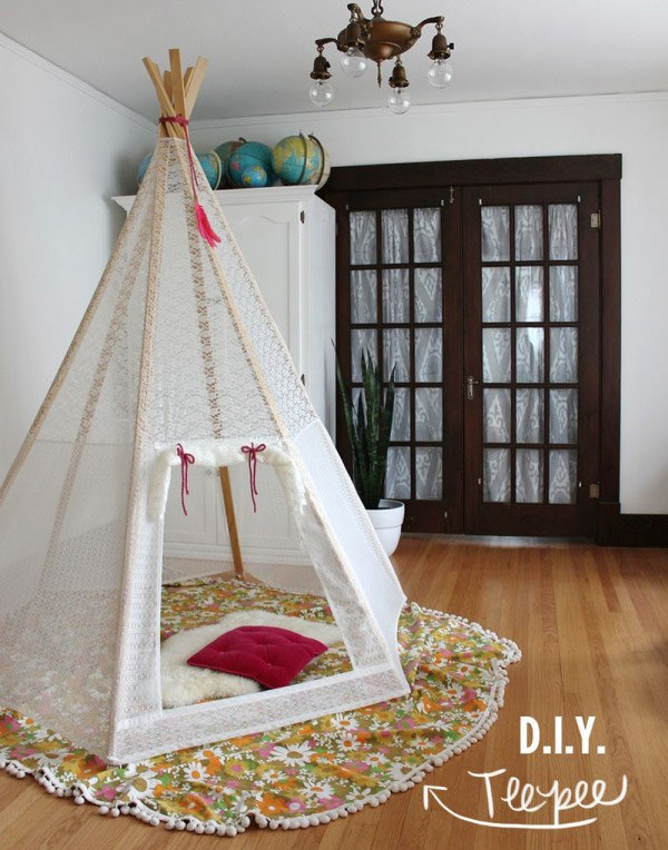 deVOL-kitchens-blog-Beautiful-Mess-DIY-creative-teepee-lace-indoor