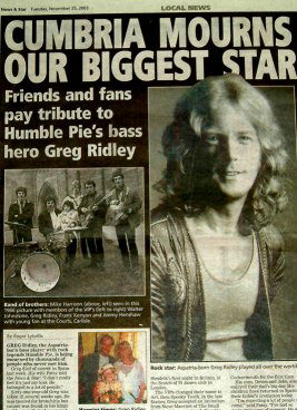 deVOL-kitchens-blog-Paul OLeary-A Guide to Entrepreneurship-newspaper-front cover-Humble Pie-bass-Greg Ridley