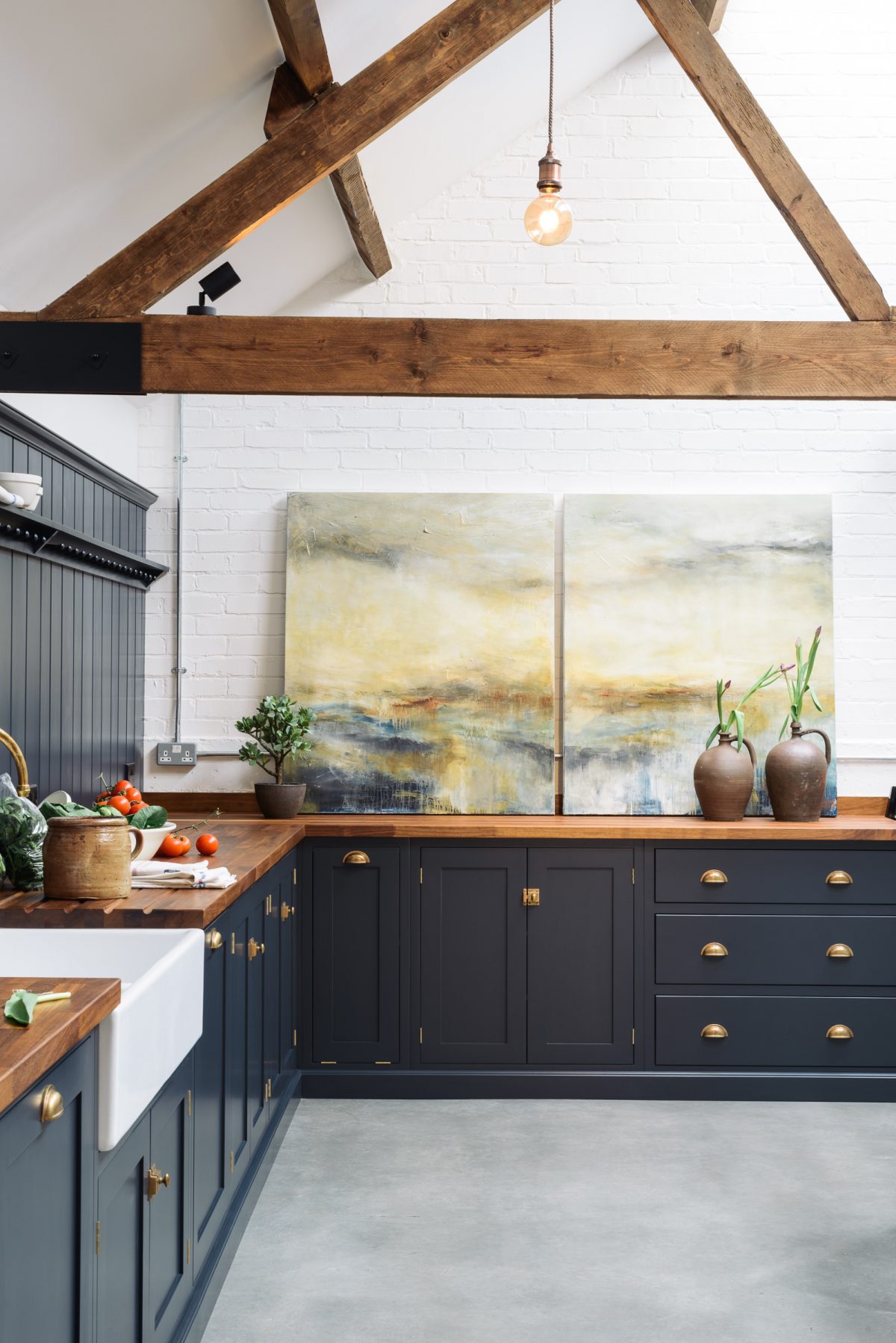 Original artwork by Debra Royston brings a little bit of the outside in.