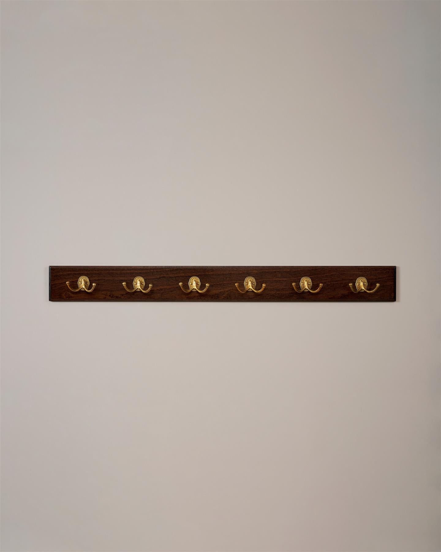 The Twin Parisian Café Hook Rack - 6 Hooks, Mahogany Finish