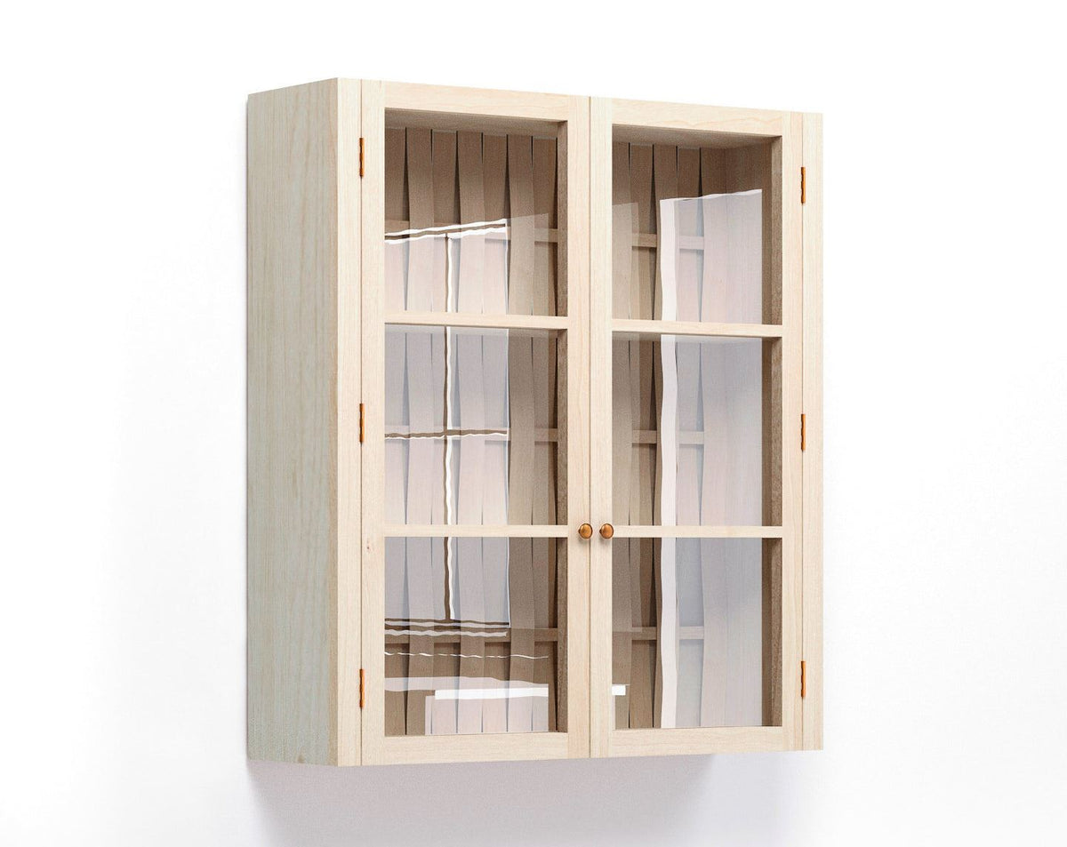 800mm Double Door Glazed Wall Cupboard