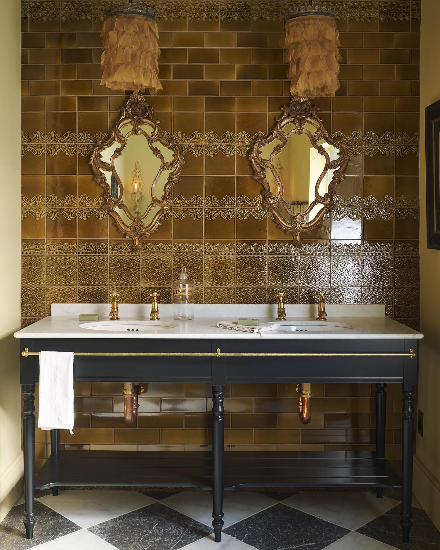 Sepia Lace Market Tiles - Flanders Metro