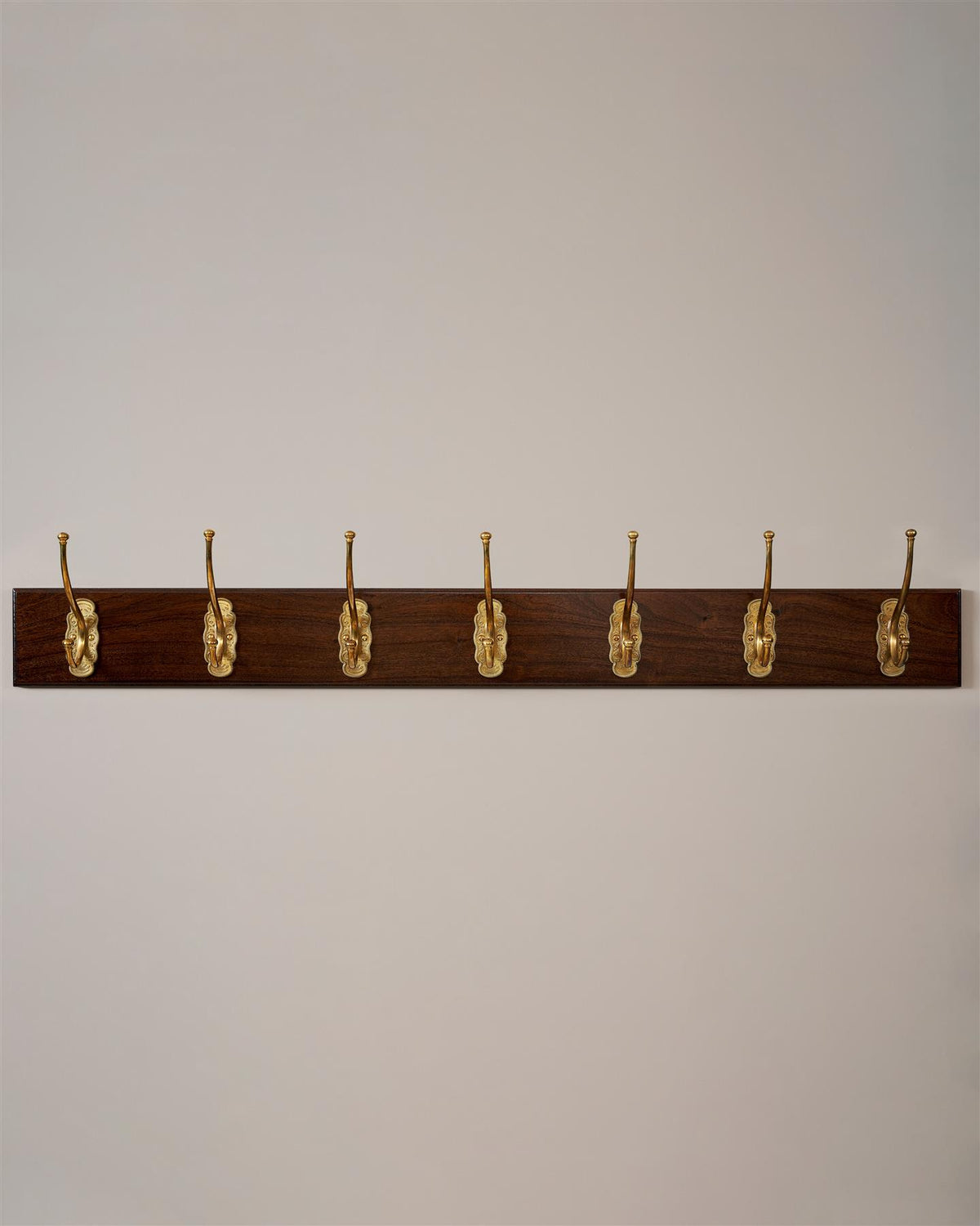 The Grand Parisian Café Hook Rack - 7 Hooks, Mahogany Finish TEST
