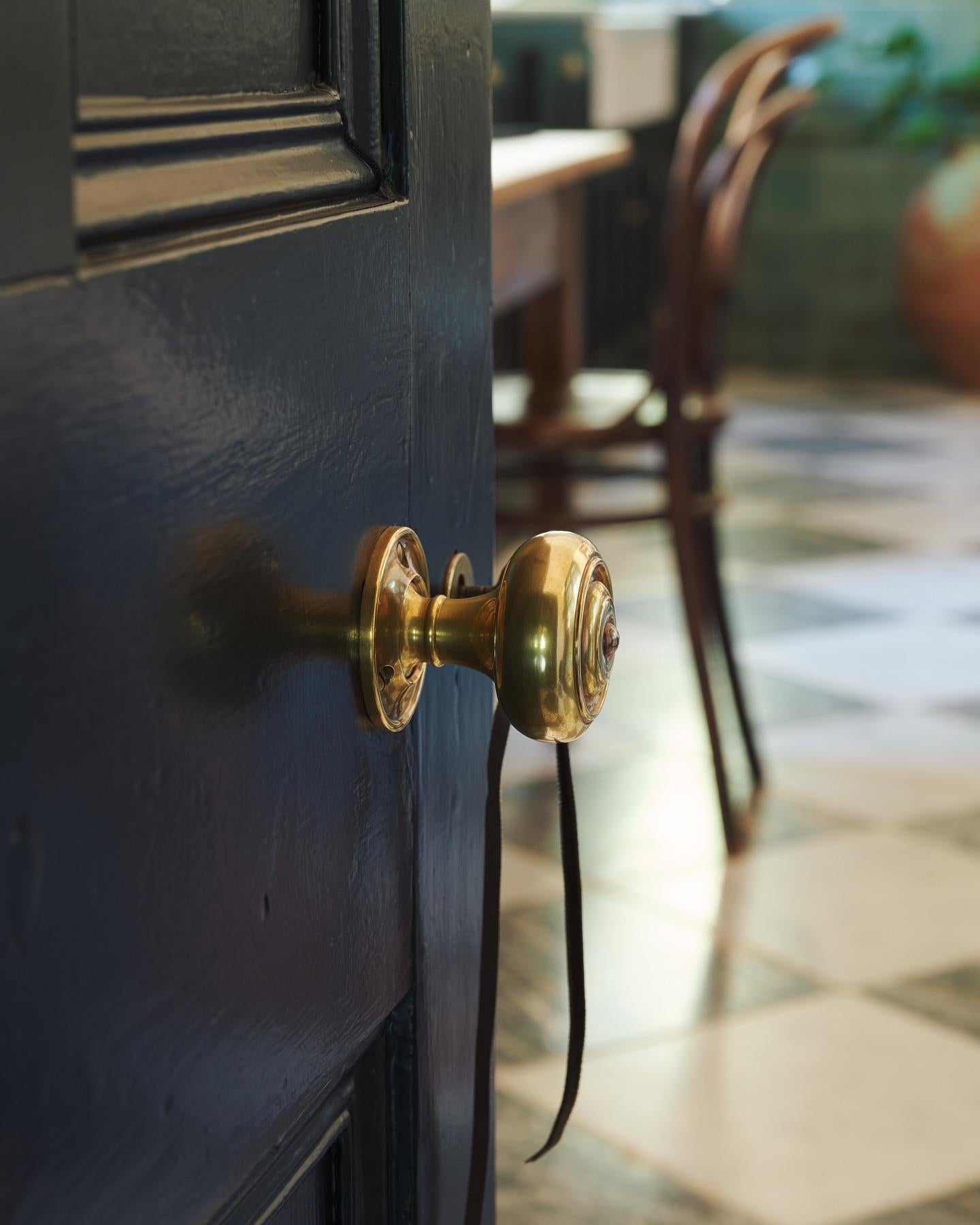 The Romilly Doorknob with Romilly Backplate