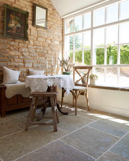 Jaipur Brushed Limestone - 500mm x free lengths (22mm thick)