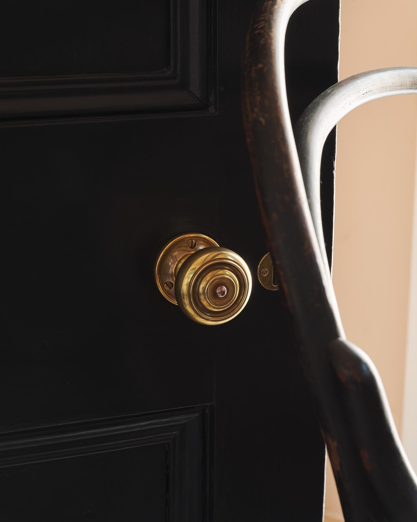 The Romilly Doorknob with Romilly Backplate