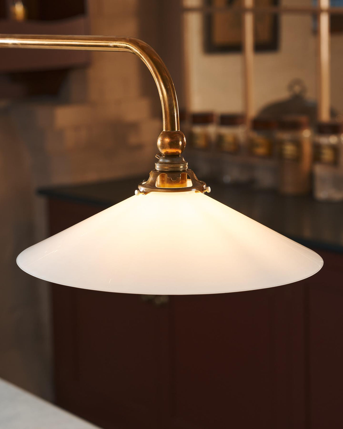 The Heirloom Gaselier Light with Milk Glass Shades - Tall TEST