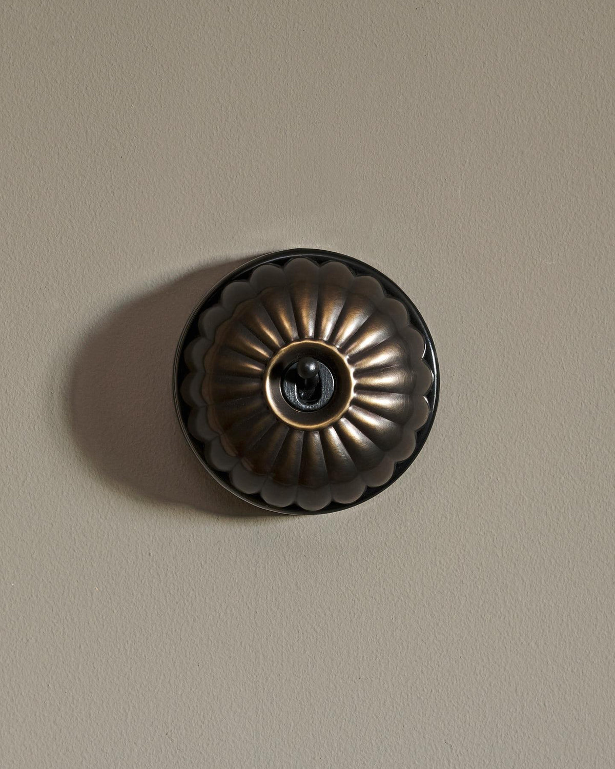 The Jelly Toggle Switch - Oxidised Brass, Black Base, Intermediate TEST