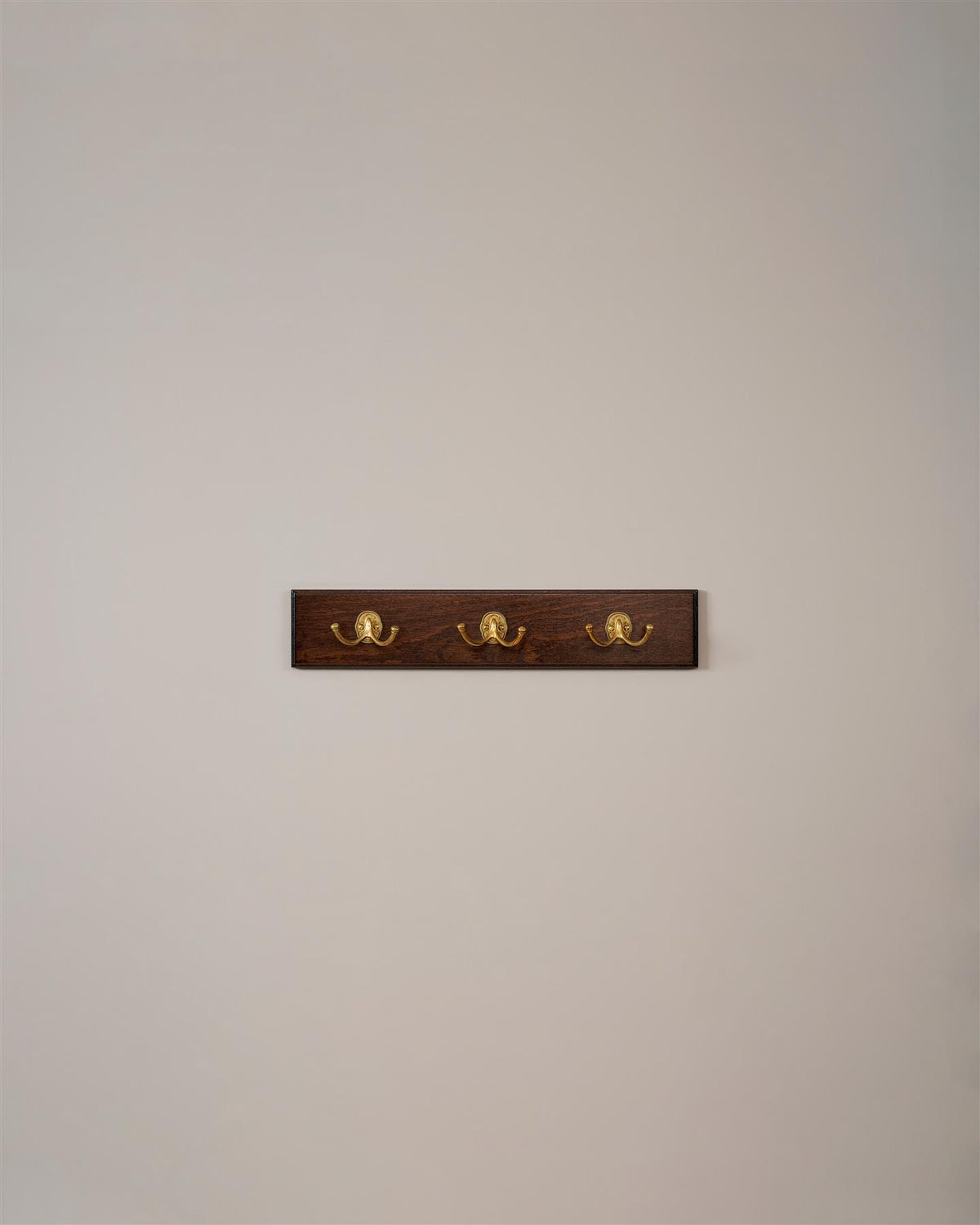 The Twin Parisian Café Hook Rack - 3 Hooks, Mahogany Finish TEST