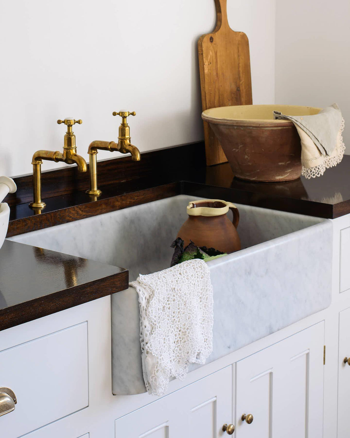 Tuscan Farmhouse 800 Single Carrara Marble Sink TEST