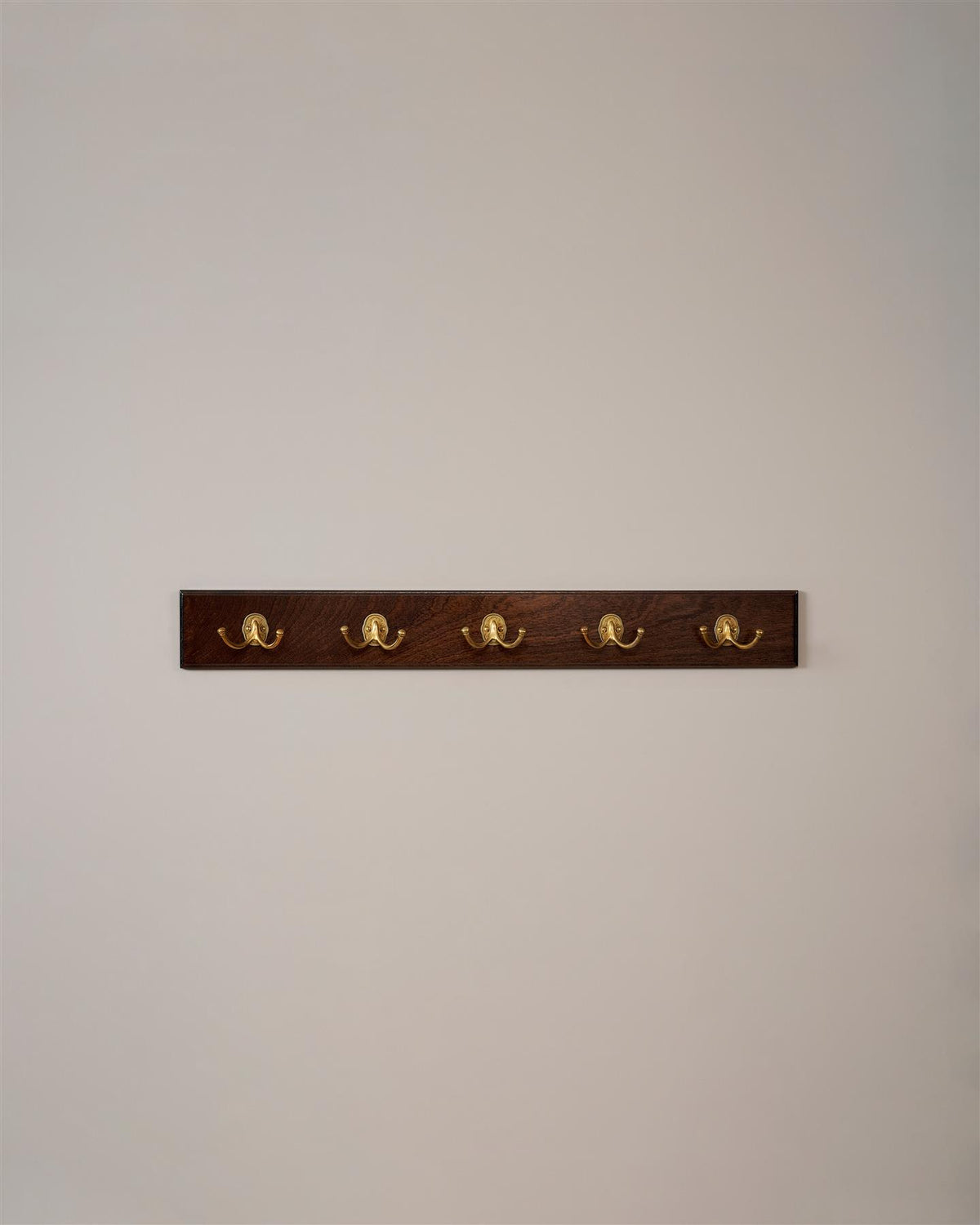The Twin Parisian Café Hook Rack - 5 Hooks, Mahogany Finish TEST