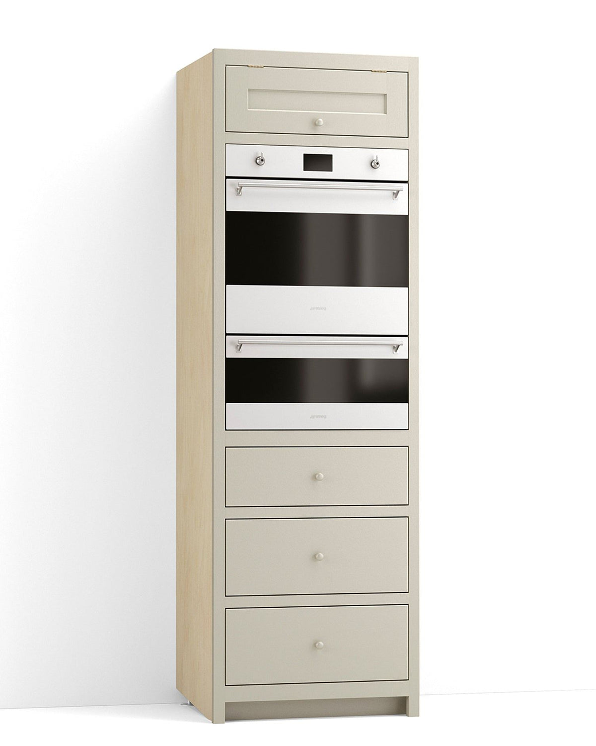 670mm Double Oven Cabinet with Three Drawers