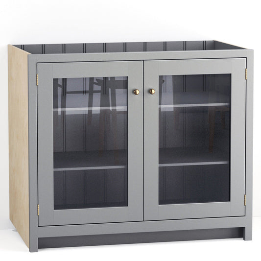 1050mm Glazed Double Door Cabinet