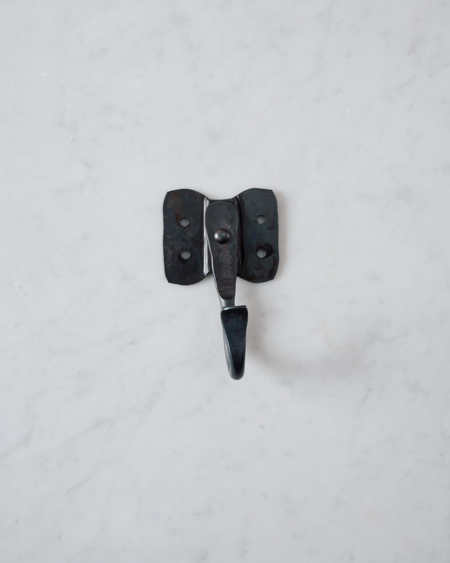 Iron Hook with Elephant Backplate - Large