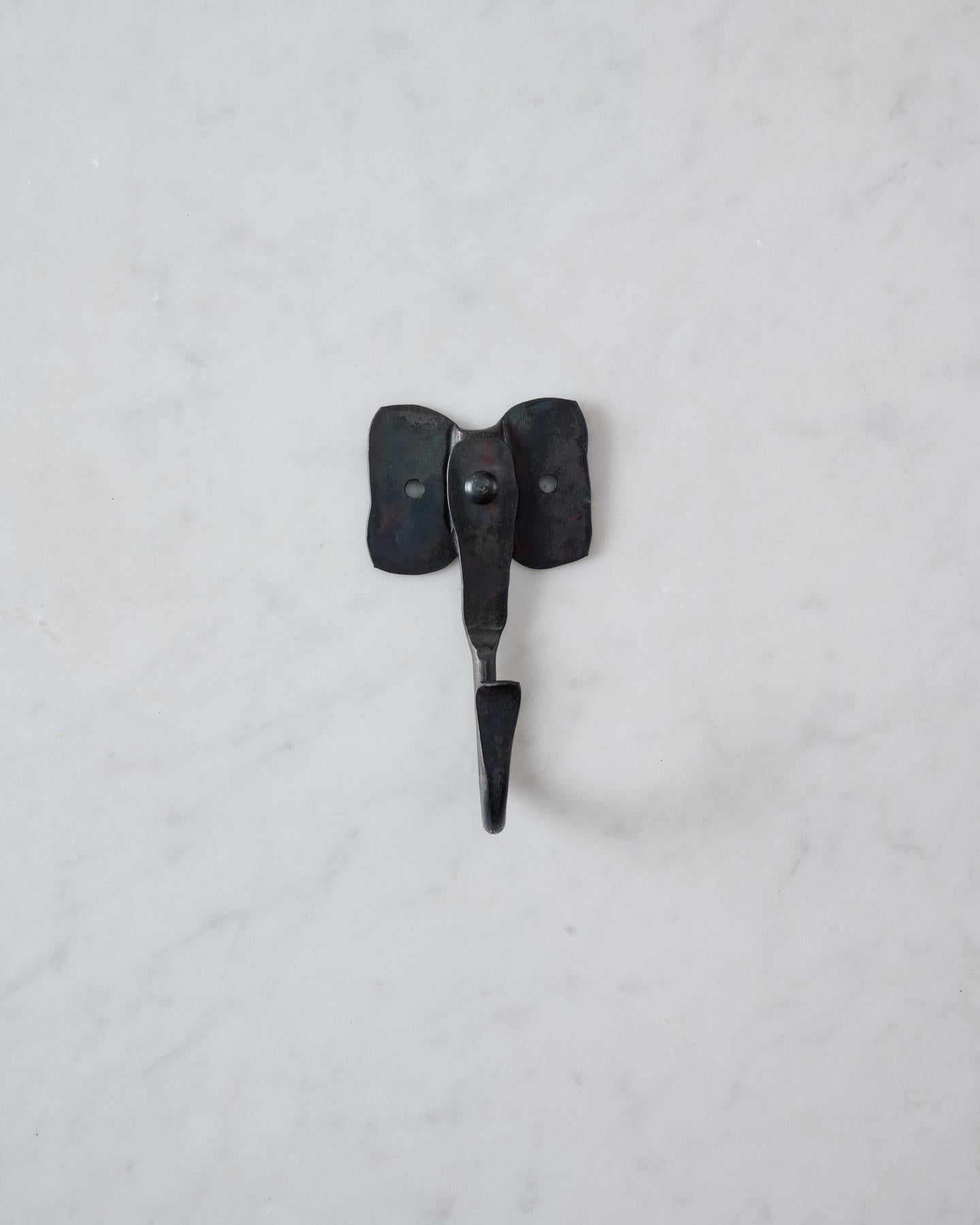 Iron Hook with Elephant Backplate - Small