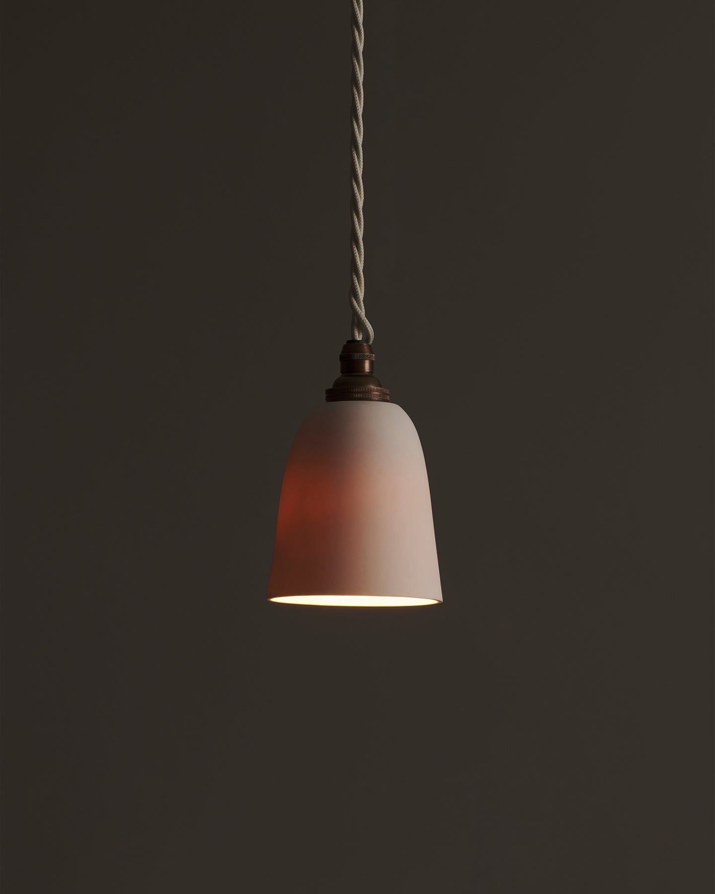 Small Plain Beaker Porcelain Pendant Light