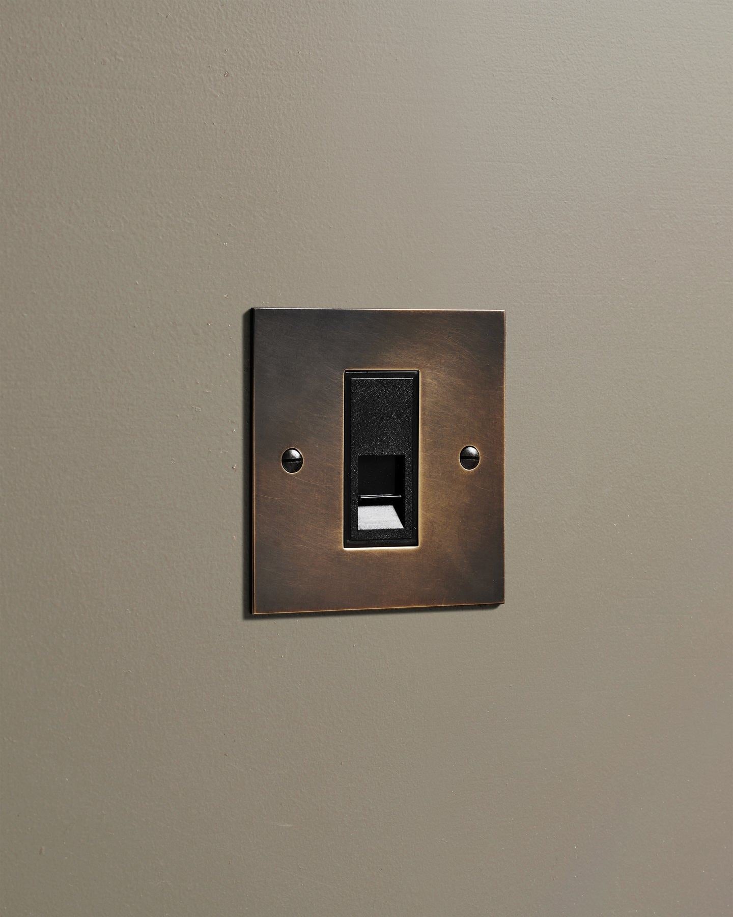 Oxidised Brass Classic Ethernet Outlet
