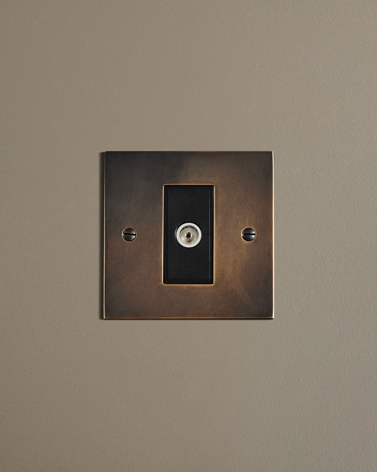Oxidised Brass Classic TV Outlet TEST
