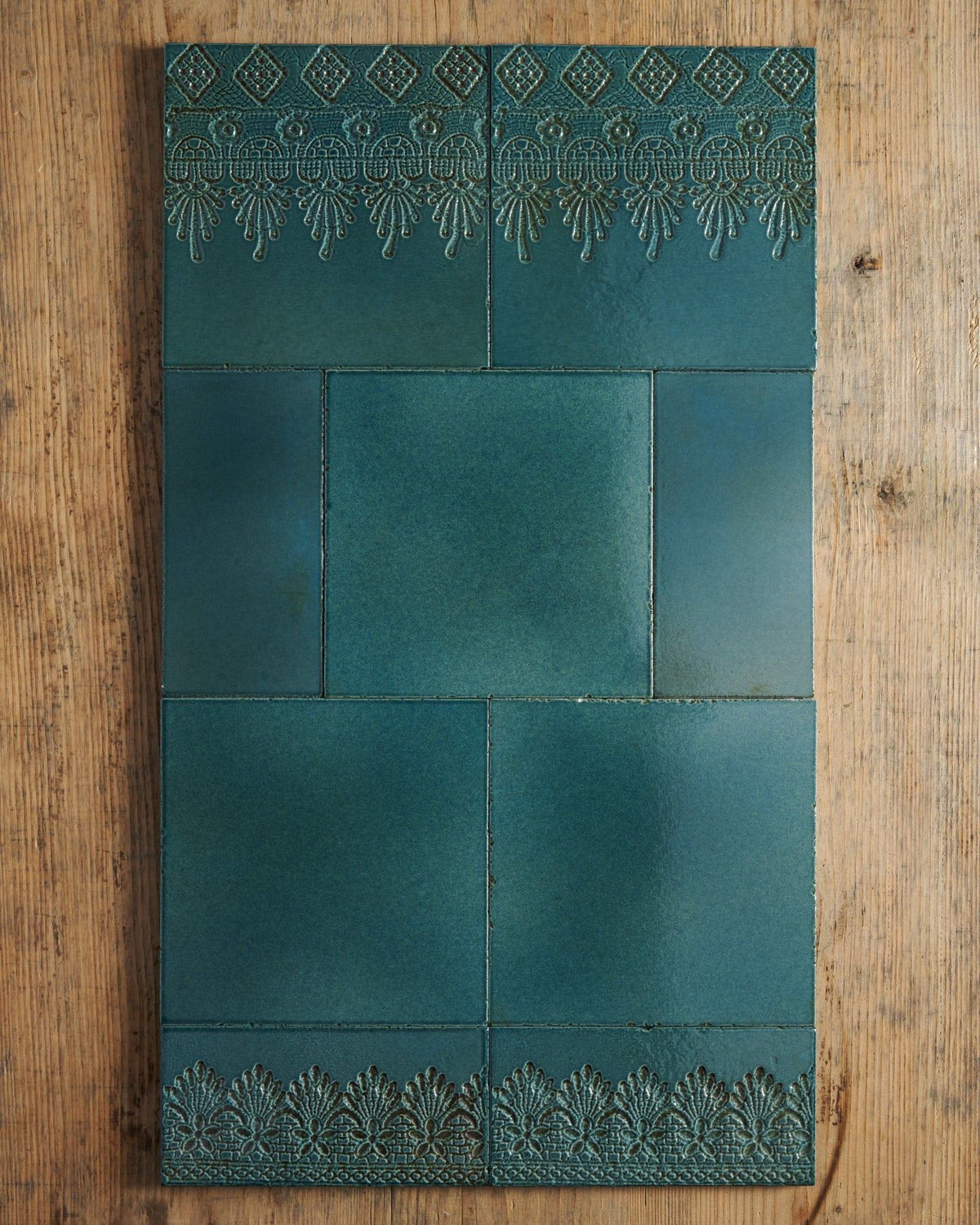 Vintage Teal Lace Market Tiles - Flanders Square TEST