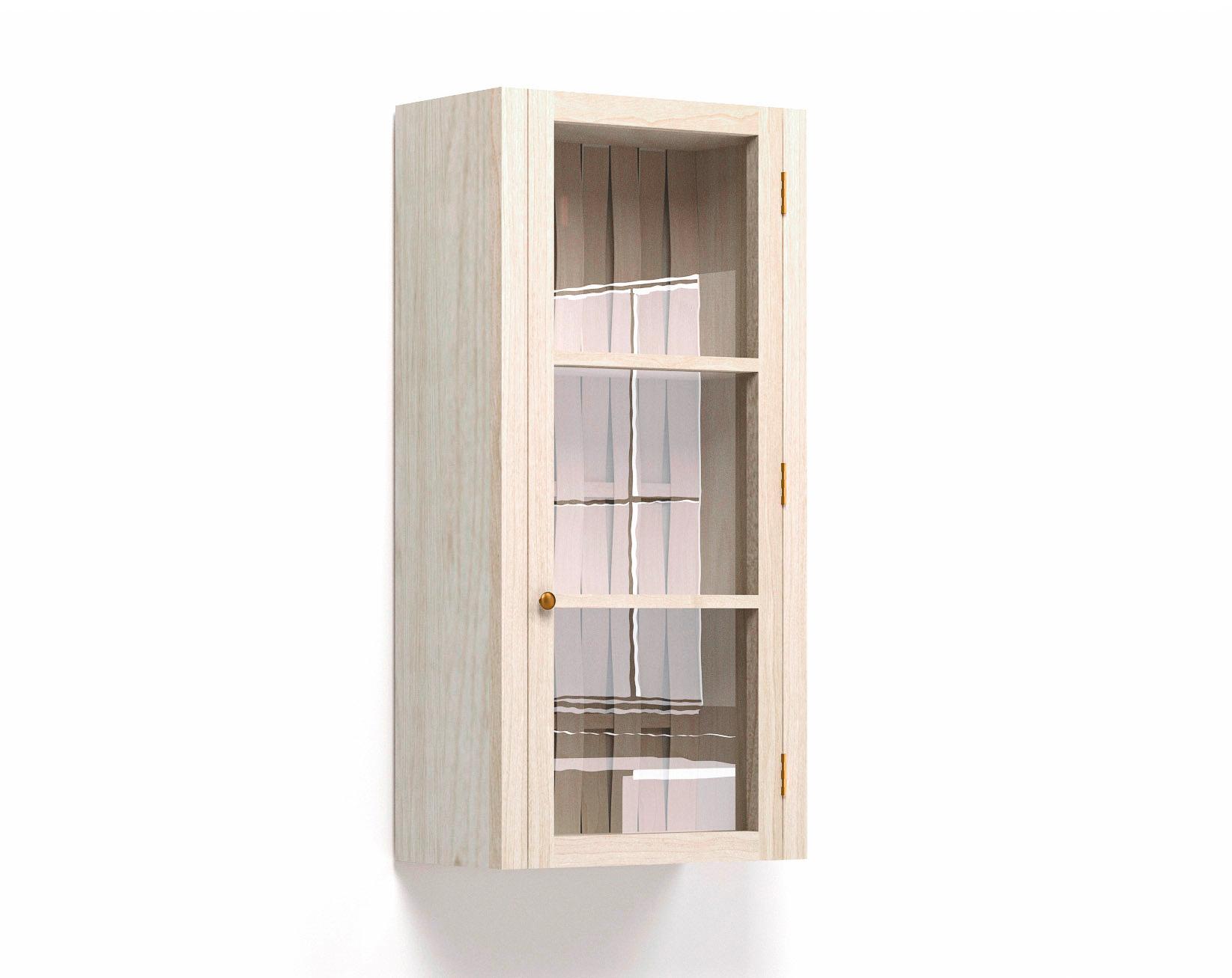 A render of a glazed wall cupboard from deVOL's Sebastian Cox range.