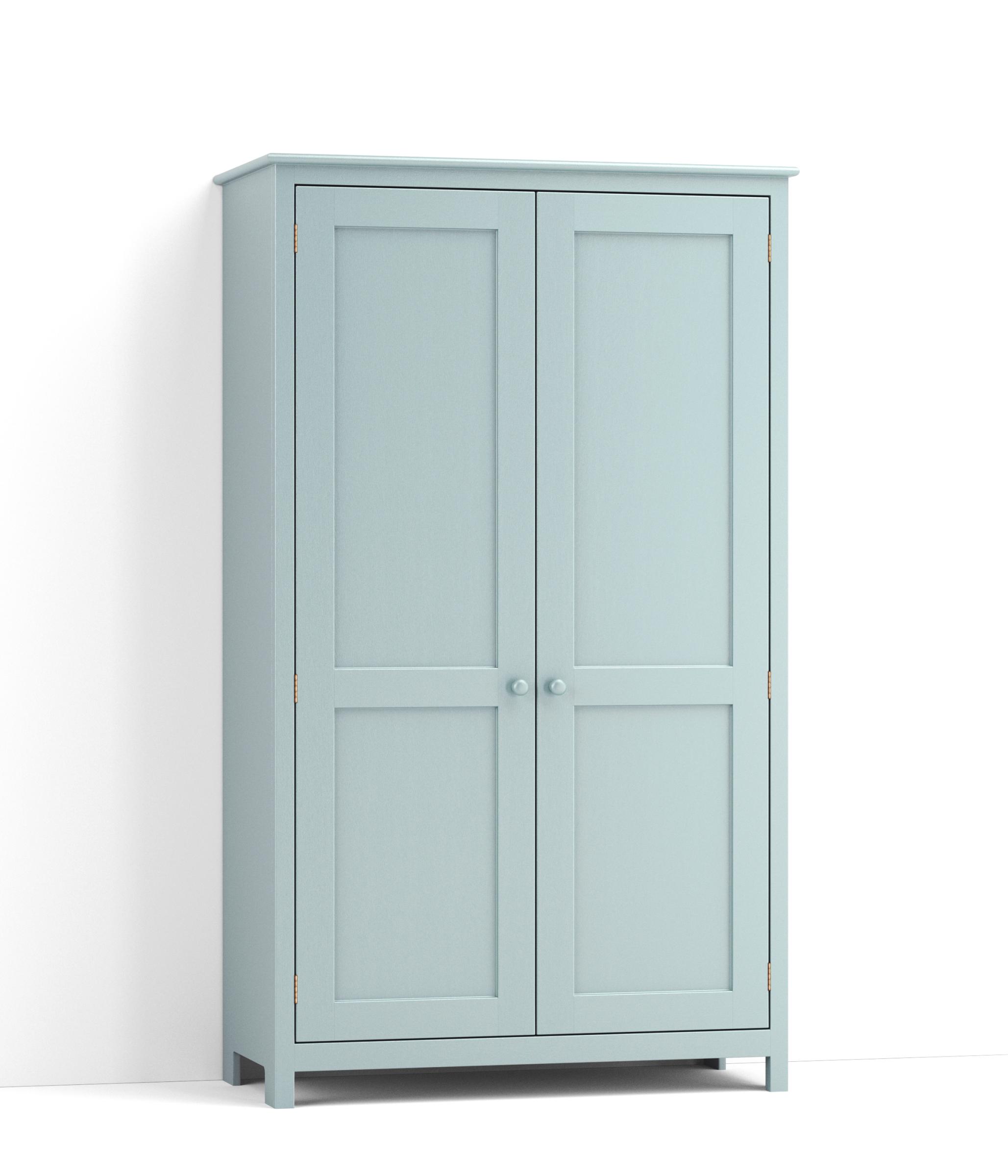 A render of a freestanding upright cupboard from deVOL's Real Shaker range.