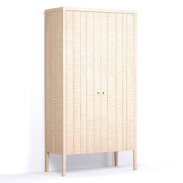 A render of a freestanding cupboard from deVOL's Sebastian Cox range.