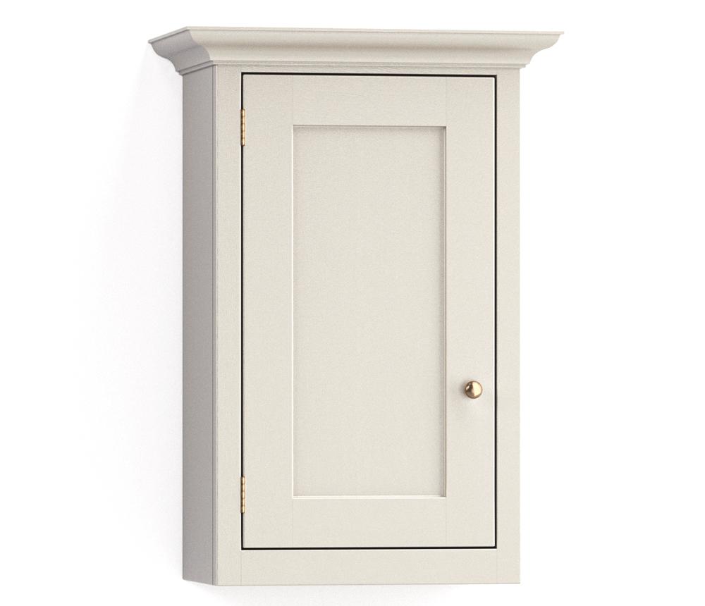 A render of a painted, closed wall cupboard from deVOL's Real Shaker range.