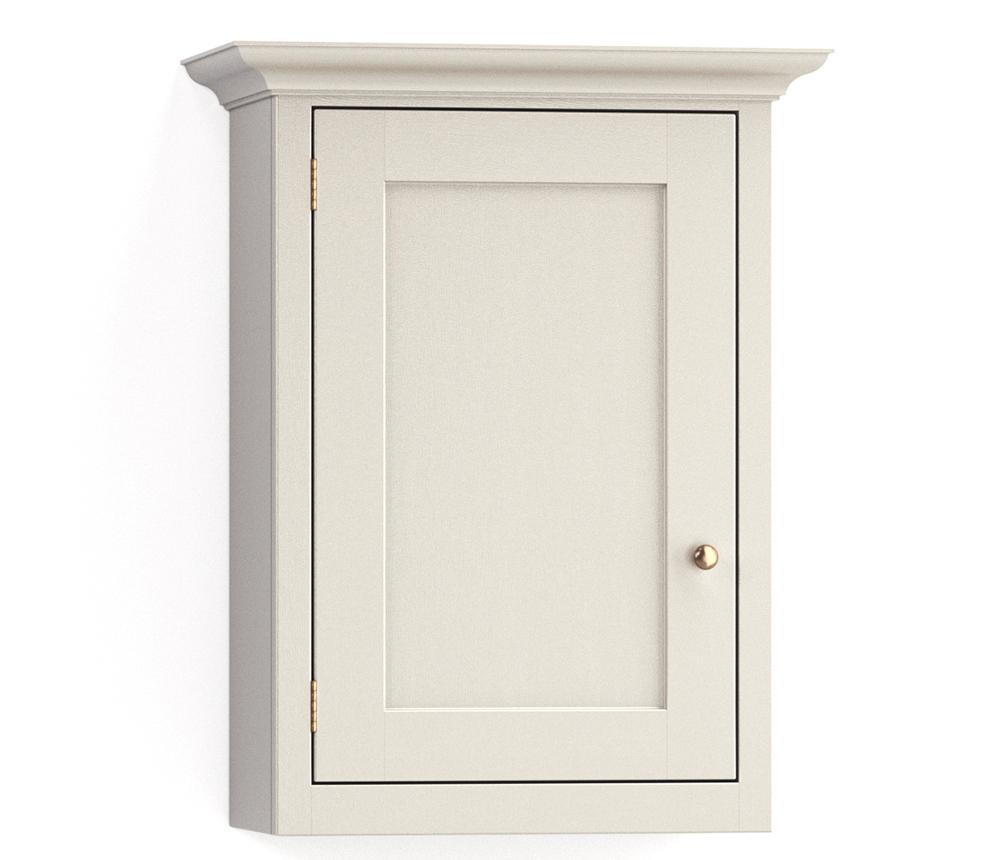 A render of a painted, closed wall cupboard from deVOL's Real Shaker range.