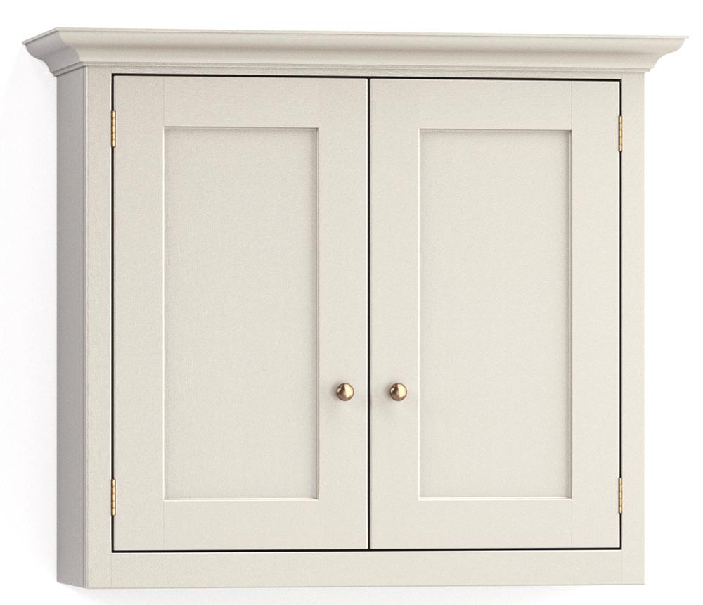 A render of a painted, closed wall cupboard from deVOL's Real Shaker range.