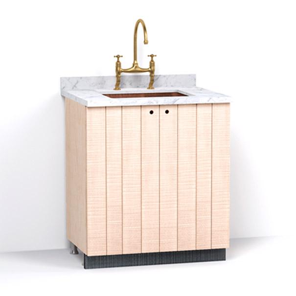 A render of a kitchen sink cupboard from deVOL's Sebastian Cox range.