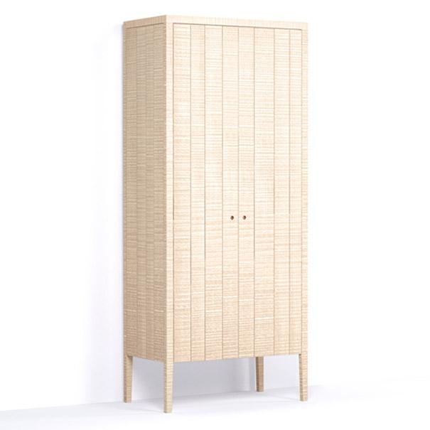 A render of a freestanding cupboard from deVOL's Sebastian Cox range.