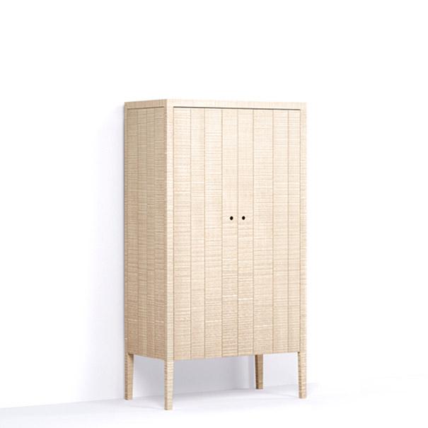 A render of a freestanding cupboard from deVOL's Sebastian Cox range.