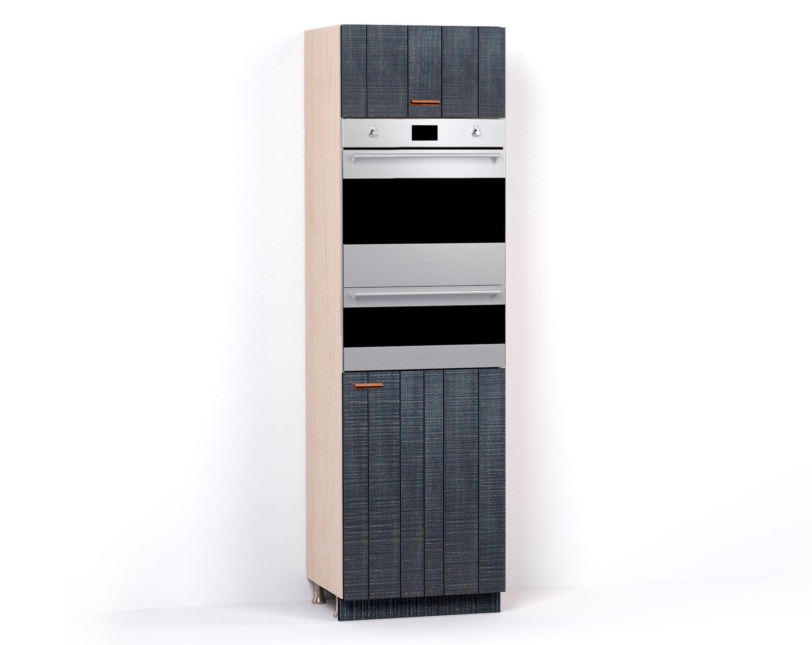 A render of a full height oven cupboard from deVOL's Sebastian Cox range.