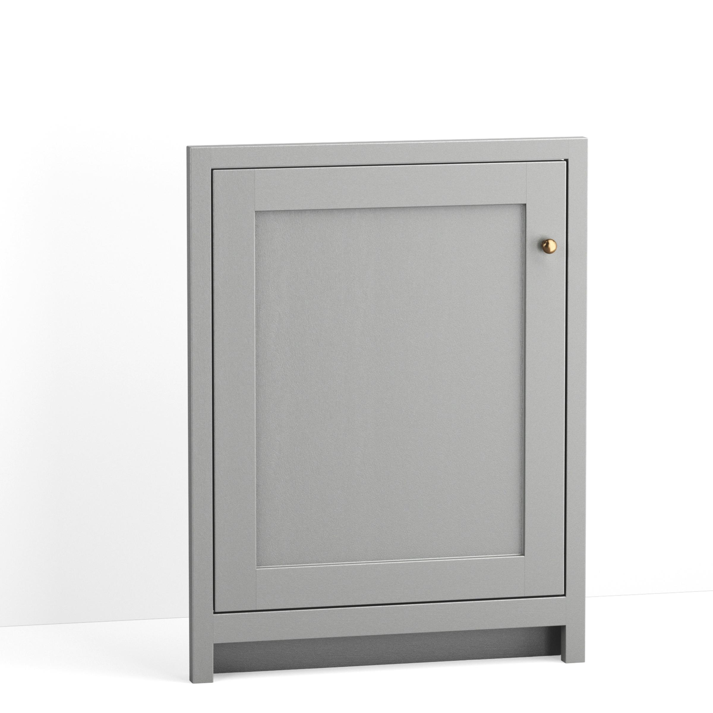 A render of an integrated fridge/freezer fascia from deVOL's Real Shaker range.