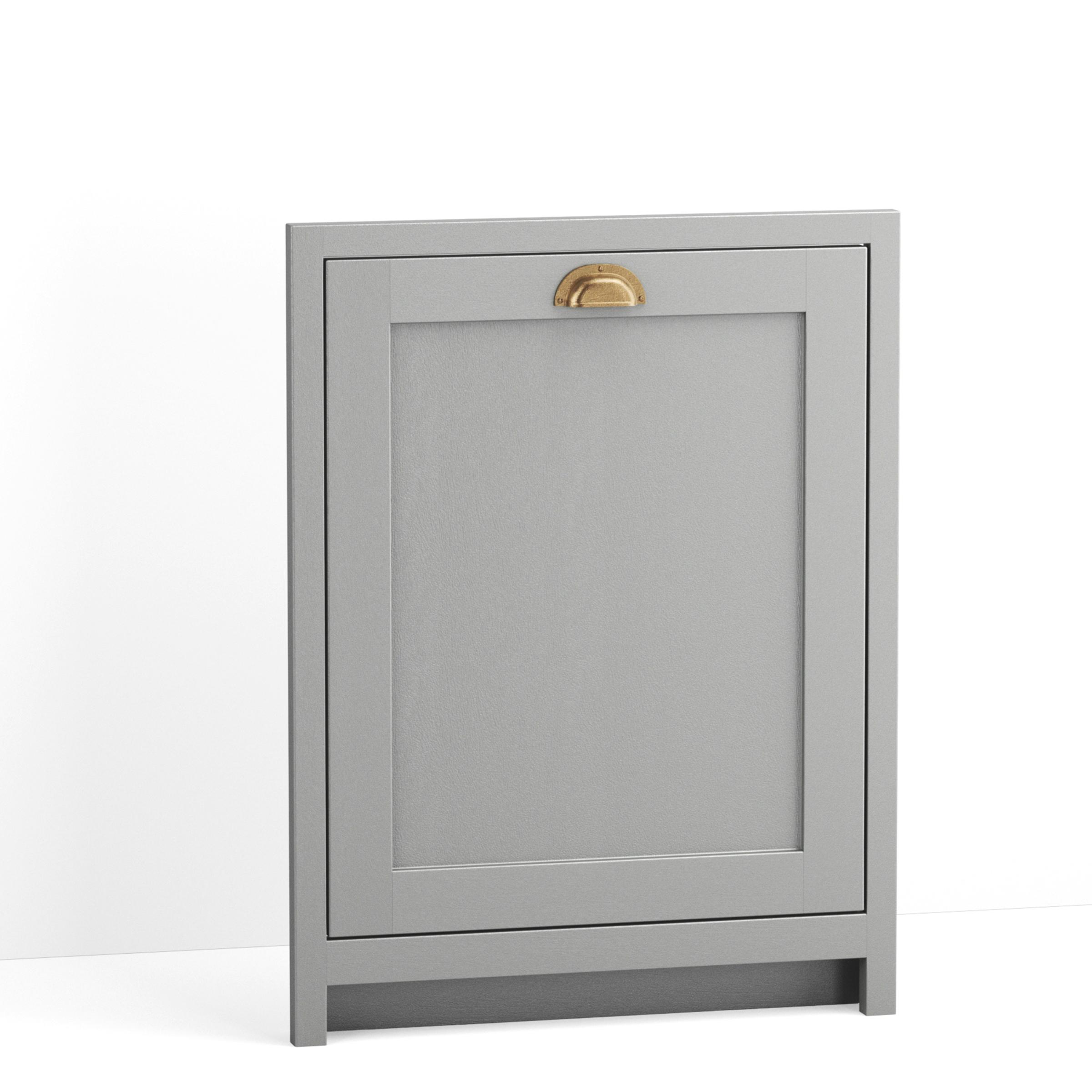 A render of an integrated fridge/freezer fascia from deVOL's Real Shaker range.
