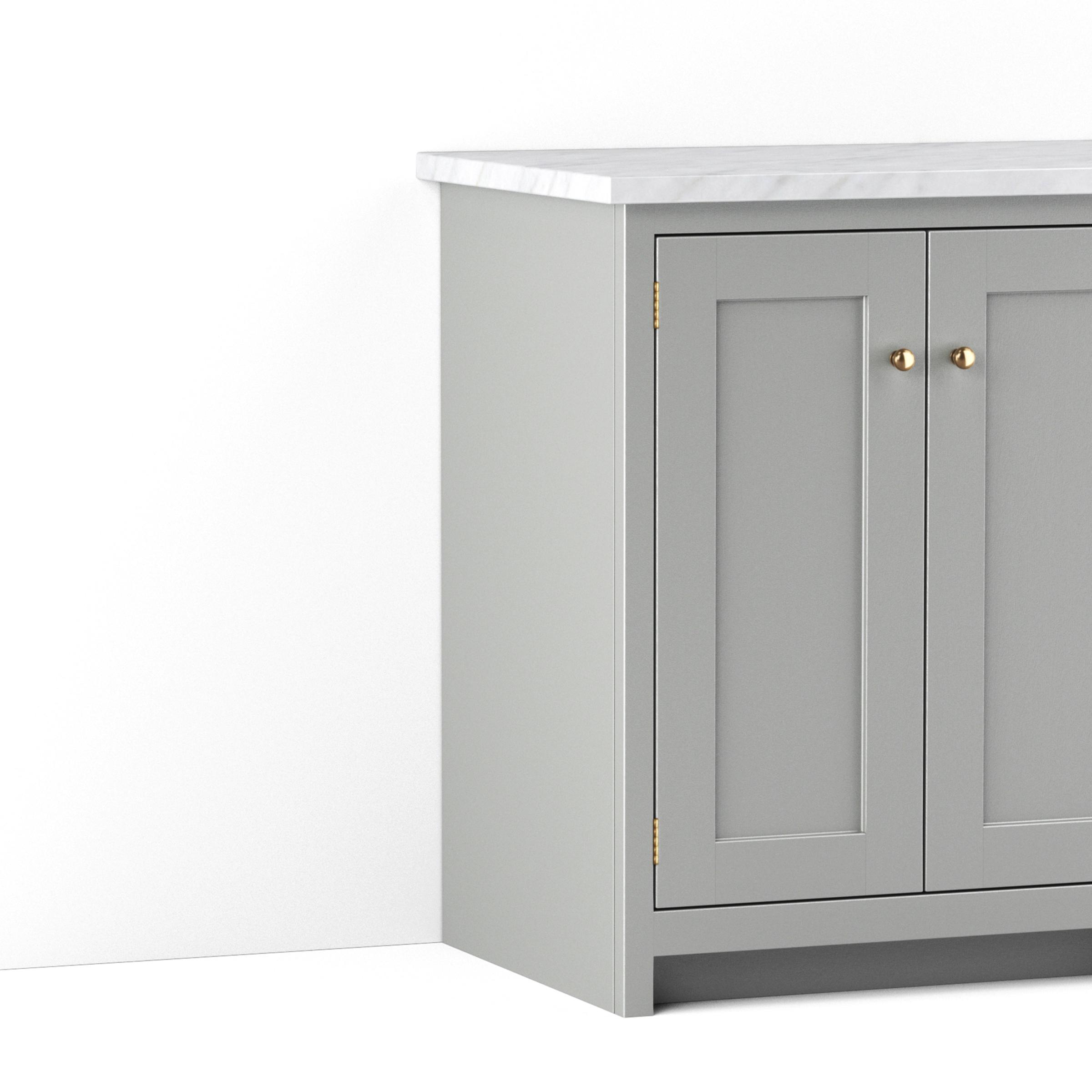 A render of a plain end panel from deVOL's Real Shaker range.
