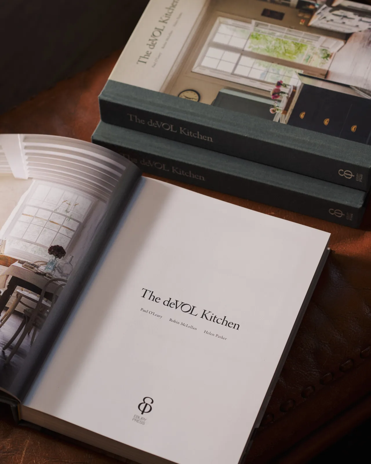 a top down view of the deVOL book's inside, first page.
